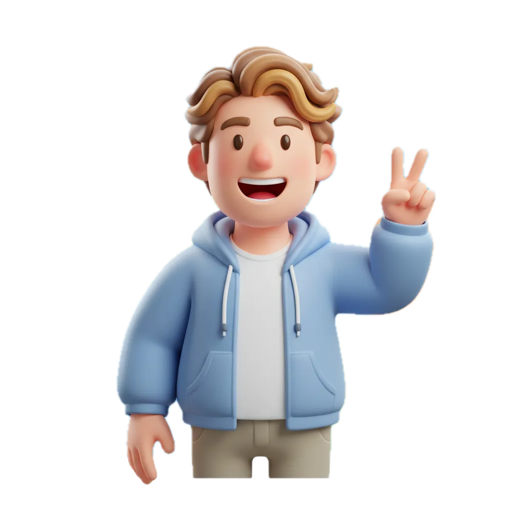 Cartoon illustration of Braeden